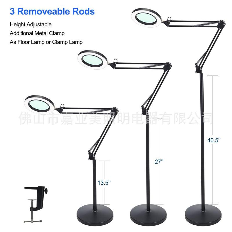 Eyelash Extension No 11 - Modern Floor Lamp With Magnifying Glass
