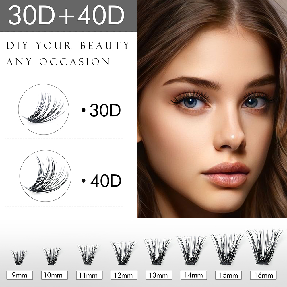 WINKLURE DIY Lash Clusters Mix - Eyelash Extension Volume Cat Eye recension och pris