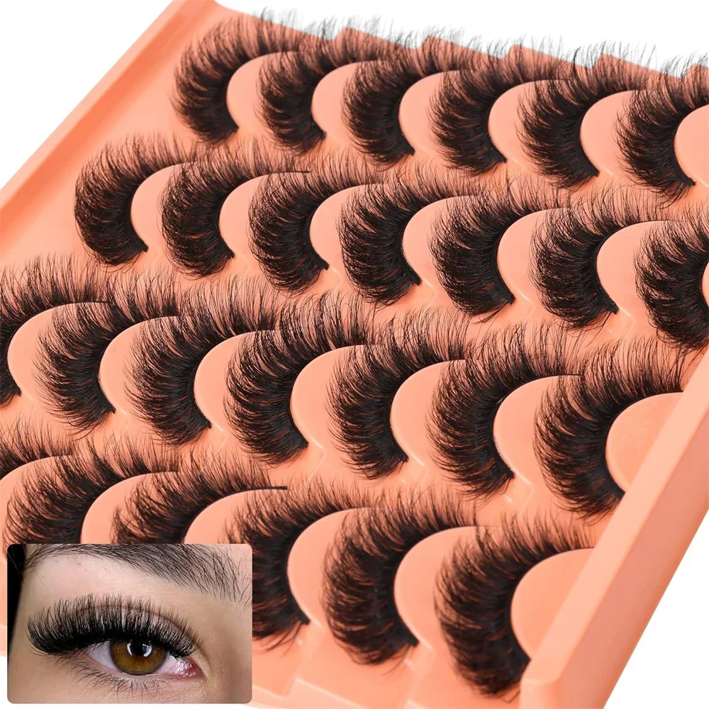 14 Pairs Natural Look Faux Min - Eyelash Extension Volume Cat Eye recension och pris