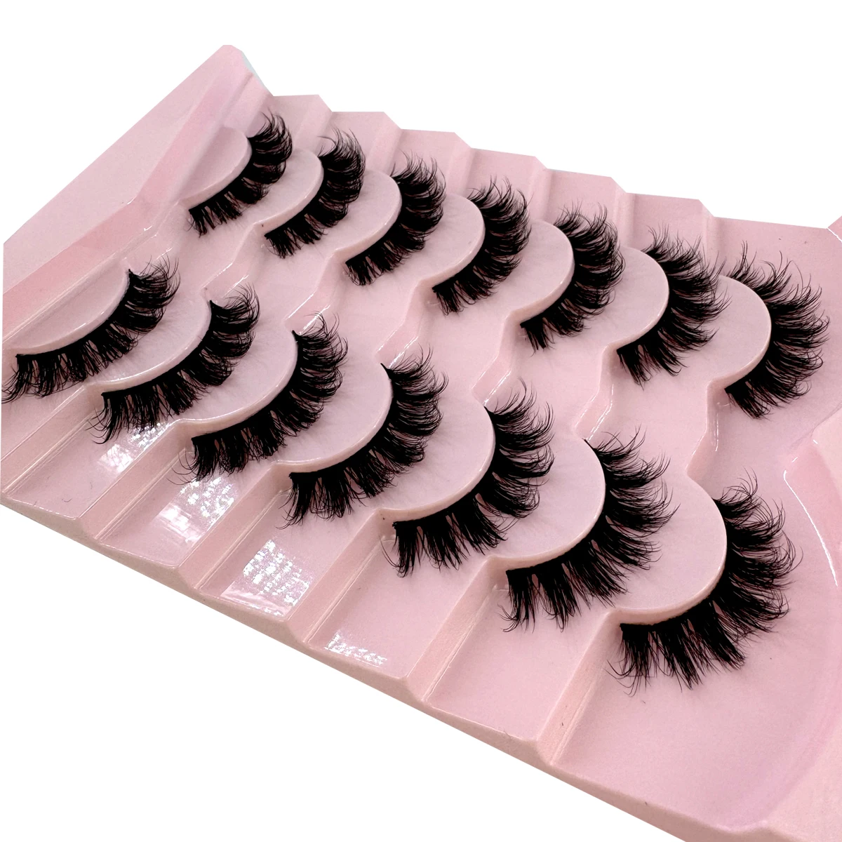 AMSDCN 7 Pairs Fluffy Cat Eye  - Eyelash Extension Volume Cat Eye recension och pris