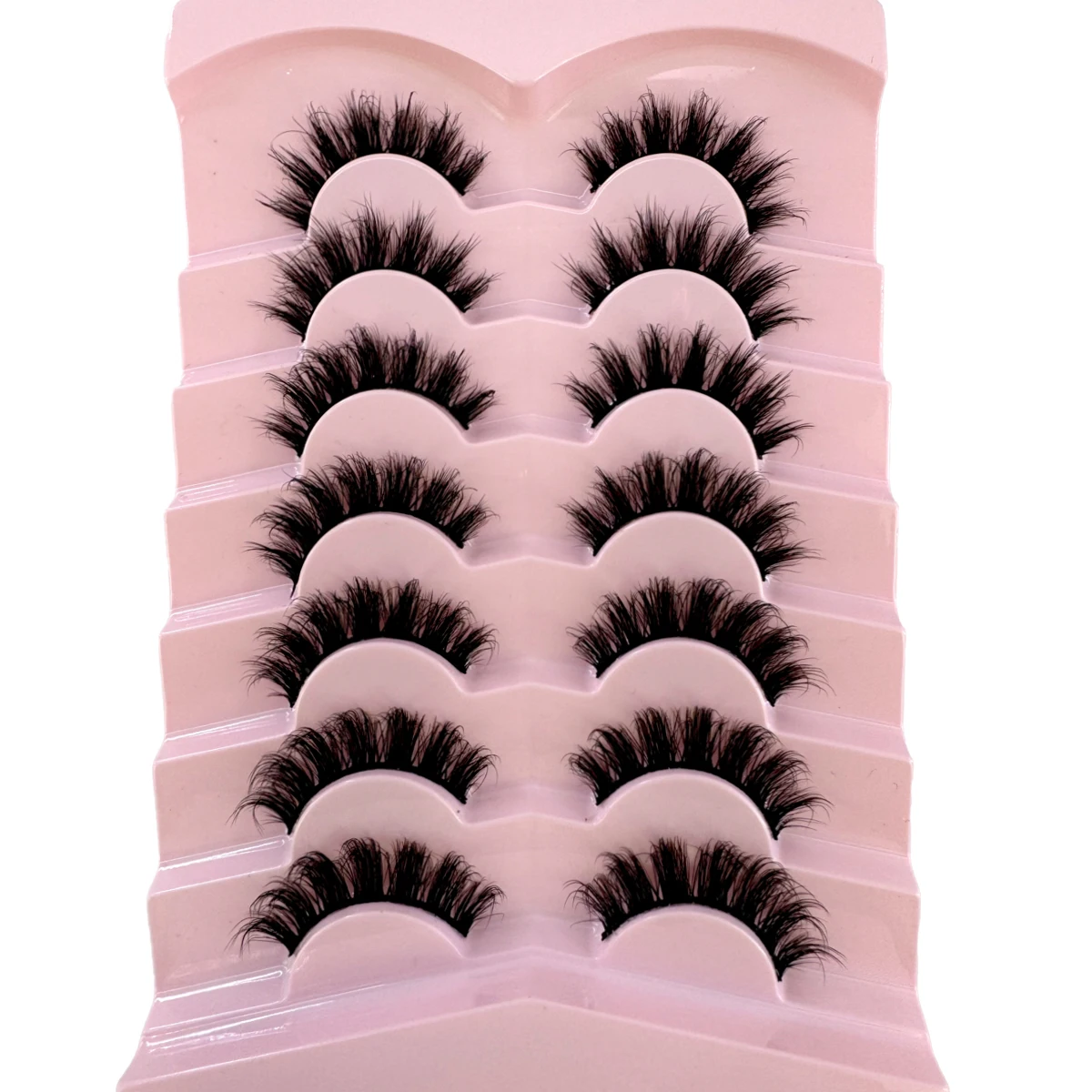 AMSDCN 7 Pairs Fluffy Cat Eye  - Eyelash Extension Volume Cat Eye recension och pris