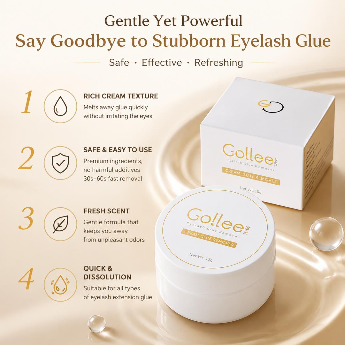 Gollee Peach Smell 15g Eyelash - Lash Removal Cream recension och pris