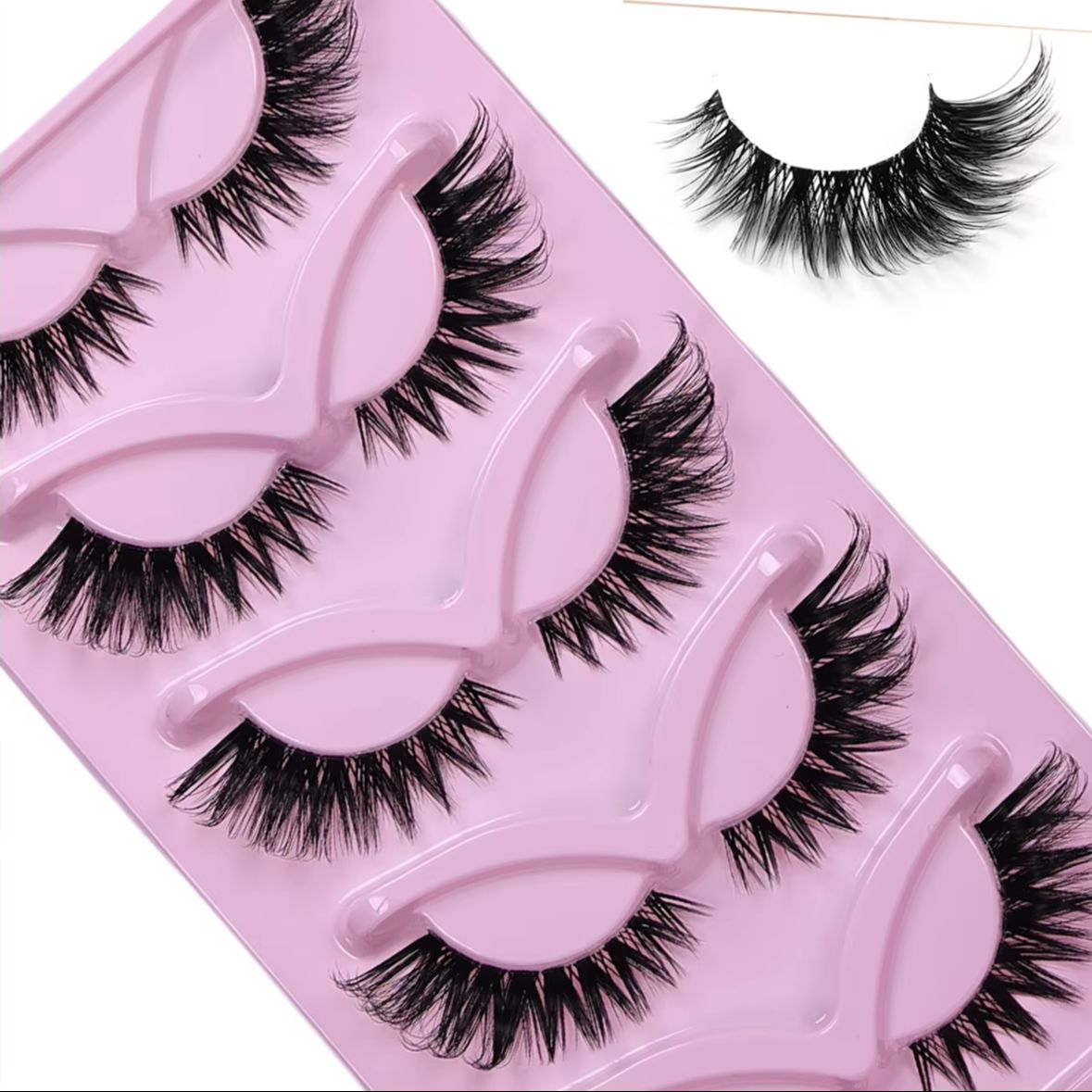 5 Pairs Cat Eye False Eyelashe - Eyelash Extension Volume Cat Eye recension och pris