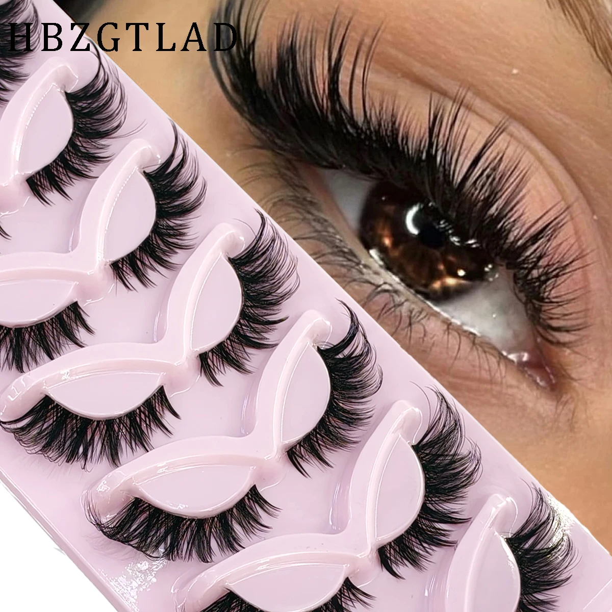 HBZGTLAD 7pairs Spiky Fox Eye  - Eyelash Extension Volume Cat Eye recension och pris