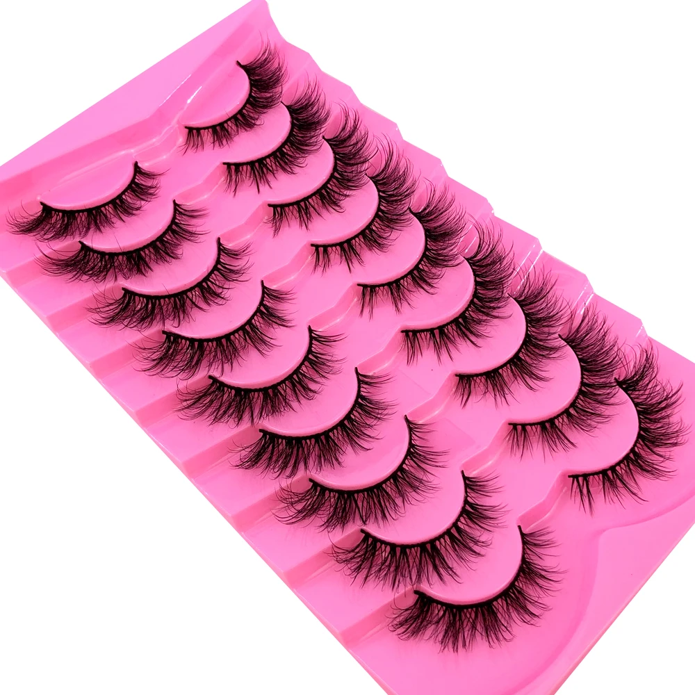 AMSDCN 9 Pairs Mink Lashes Flu - Eyelash Extension Volume Cat Eye recension och pris