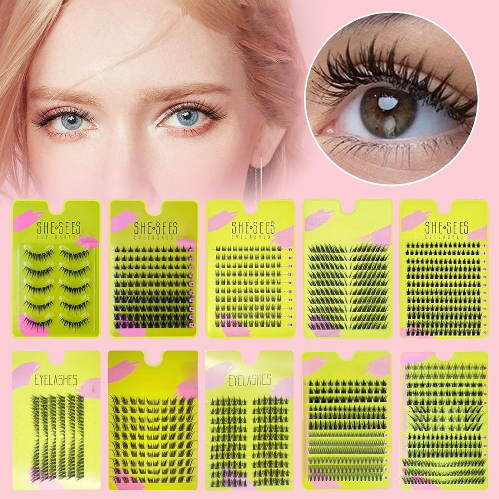 Natural Cluster False Eyelashe - Eyelash Extension Volume Cat Eye recension och pris