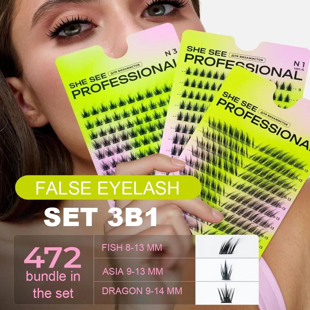 Natural Cluster False Eyelashe - Eyelash Extension Volume Cat Eye recension och pris